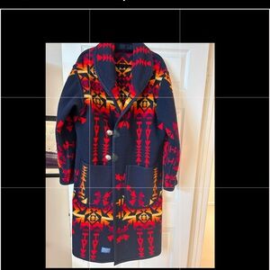 Pendleton blanket coat from Santa Fe coat Co.